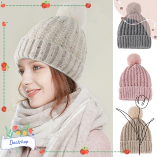 Dealshop หมวกถัก หมวกสกี กลางแจ้ง ฤดูหนาว อบอุ่น หมวกสกี