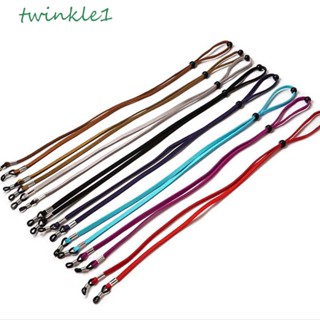 Twinkle1 สายคล้องแว่นตาอ่านหนังสือ แบบหนัง สีทอง แฟชั่นสําหรับผู้ชาย