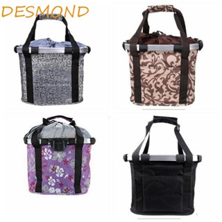 Desmond 2in1 ตะกร้าด้านหน้าจักรยาน รับน้ําหนักได้ 5 กก. พับได้ รับน้ําหนักได้ 5 กก. 2in1 สําหรับขี่จักรยาน สุนัข เดินทาง