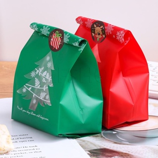 [แนะนํา] ถุงของขวัญคริสต์มาส พลาสติก 50 ชิ้น / ถุงของขวัญ ต้นคริสต์มาส เกล็ดหิมะ / ถุงขนมอบ คริสต์มาส / ของตกแต่งคริสต์มาส