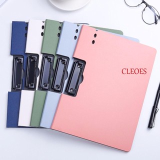 Cleoes คลิปบอร์ดพลาสติก ขนาด A4 สีพื้น สําหรับหนีบกระดาษ เมโม่ เครื่องเขียน สํานักงาน โรงเรียน