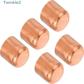 Twinkle จุกปิดปลายท่อเครื่องปรับอากาศ ทองแดง สีชมพู 13×20 มม. 5 ชิ้น