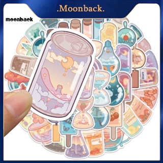 &lt;moonback&gt; สติกเกอร์ฟิล์ม ผิวด้าน พิมพ์ลายกราฟฟิตี้ เครื่องดื่ม การ์ตูน กันน้ํา สําหรับติดตกแต่งกระเป๋าเดินทาง แก้วน้ํา 50 ชิ้น