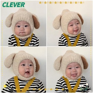 Clever หมวกบีนนี่ ผ้ากํามะหยี่ขนนิ่ม แต่งหูกระต่ายน่ารัก ให้ความอบอุ่น สําหรับเด็กผู้ชาย และเด็กผู้หญิง