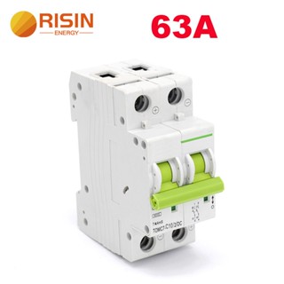 ขายดี เบรกเกอร์แผงวงจร พลังงานแสงอาทิตย์ RISIN 32A 63A 100A 125A DC 250v 500v 750v 1000v DC MCB