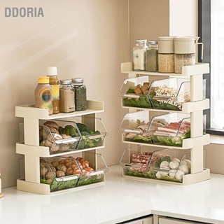 DDORIA ชั้นเก็บผักในครัวหลายชั้นถาดเก็บเครื่องเทศสำหรับเตรียมอาหารหม้อไฟ
