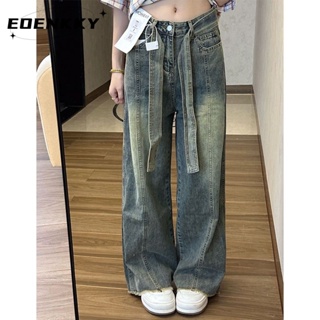 EOENKKY  กางเกงขายาว กางเกงยีสน์ผู้หญิง ทรงหลวม ๆ ตรง Retro Hip Hop Pants 2023 NEW Style  ทันสมัย ทันสมัย ทันสมัย สวยงาม A27L0D2 36Z230909