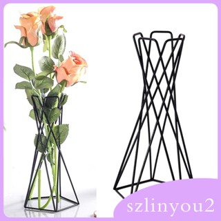 [szlinyou2] กรอบแจกันโลหะ สีดํา สไตล์โมเดิร์น สําหรับตกแต่งห้องนั่งเล่น