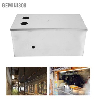 Gemini308 3 ขั้นตอนกรองดักไขมันดักไขมันสแตนเลสดักไขมันสำหรับร้านอาหารครัว 50x25 ซม. สองหลุม