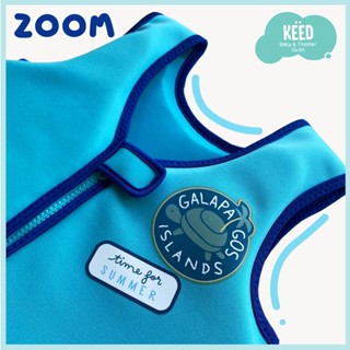 อุปกรณ์เสริมว่ายน้ำ KĖĖD  :🐢🐢 เสื้อชูชีพเด็ก  สีฟ้า ครีบฉลามด้านหลัง Neoprene Kids Swim Float Suit Blue Shark (2-8 Y.)