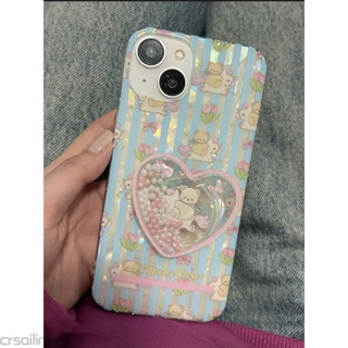 เคสป้องกันโทรศัพท์มือถือ ลายหมีทิวลิปน่ารัก สองชั้น กันกระแทก สําหรับ Apple iphone 14 pro max 13 12 11 14 13 13Promax 12 11