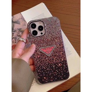 เคสโทรศัพท์มือถือ กันกระแทก ประดับพลอยเทียม ไล่โทนสี หรูหรา สําหรับ Samsung Galaxy S23 UItra S23 S23 Plus S22 S22 UItra S22 Plus S21 UItra Note 20 UItra