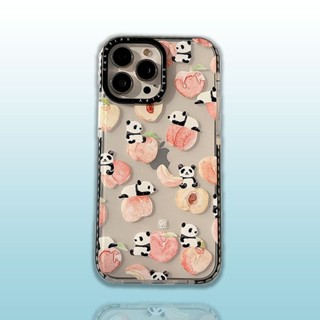 Peach Panda Phone Case for Iphone13promax Apple 11 Transparent Phone Case Xs678p