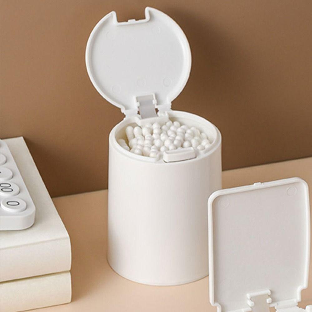 LONTIME Desktop Organizer Multi-Functional Mini Floss คอนเทนเนอร์เครื่องเขียนฝาครอบไม้จิ้มฟัน