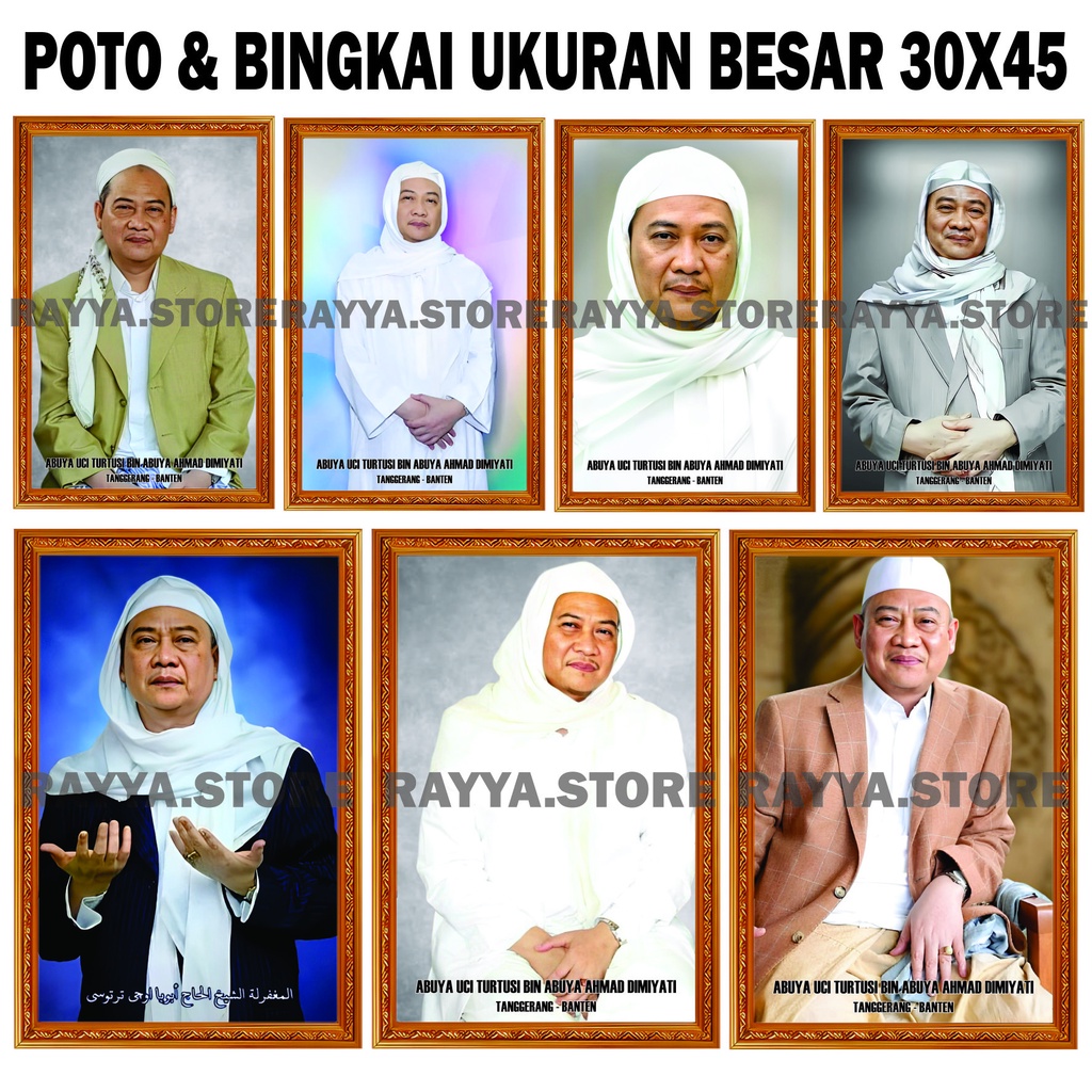 ABUYA UCI TURTUSI FRAME PHOTO / ABUYA UCI TURTUSI / NAHDLATUL ULAMA NU / HABIB / ULAMA / DAKWAH / IS