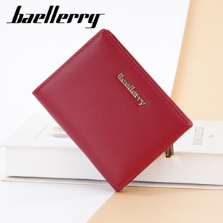 Baellerry ใหม่ กระเป๋าสตางค์ ใบสั้น มีซิป สีพื้น สไตล์เกาหลี ใส่บัตรได้หลายใบ สําหรับผู้หญิง 2023