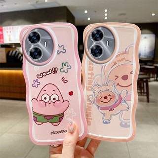 เคส Realme C55 เคสโทรศัพท์มือถือแบบนิ่ม ใส ลายการ์ตูนคลื่นน่ารัก สําหรับ Realme C55 C30 C30S C35 C21Y C25Y C25 C11 2021 C20 C15 C12