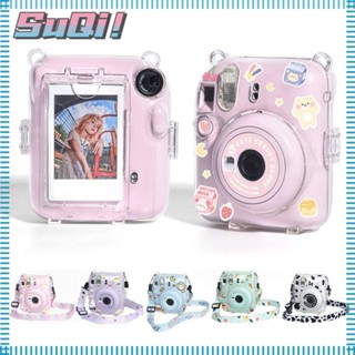 Suqi เคสกระเป๋าใส่กล้อง แบบใส สําหรับ Fujifilm instax mini12