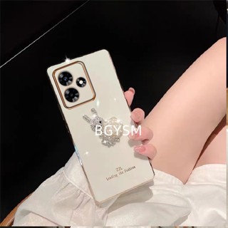 พร้อมส่ง ใหม่ เคสโทรศัพท์มือถือ ซิลิโคนนิ่ม กันกระแทก ลายดอกไม้ กระต่าย แฟชั่น สําหรับ Realme C51 NFC C53 2023