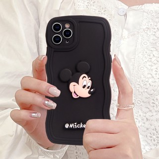 เคสโทรศัพท์มือถือ ซิลิโคนนิ่ม กันกระแทก ลายการ์ตูนมิกกี้เมาส์ 3D สําหรับ IPhone 11 12 13 14 Pro MAX Mini 6 S 7 8 Plus 11Pro X XR XS MAX SE 2020 7+ 8+