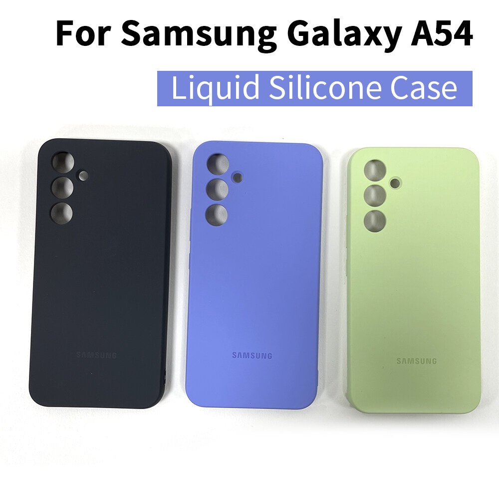 ใหม่สําหรับ Samsung Galaxy A54 เคสโทรศัพท์มือถือซิลิโคนเหลวกล้องกันกระแทกแบบนุ่มปกป้องนุ่ม A54 ฝาครอบป้องกันแบบรวมทุกอย่าง