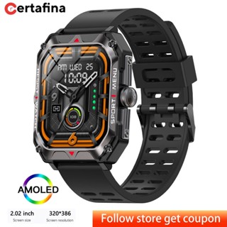 Certafina กีฬากลางแจ้งสมาร์ทวอท์ชผู้หญิงนาฬิกาข้อมือสำหรับผู้ชาย Smartwatch Digital นาฬิกาข้อมือผู้หญิง บลูทูธโทร