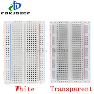 เบรดบอร์ด PCB ขนาดเล็ก 8.5 ซม. x 5.5 ซม. 400 รู สีขาวใส DIY