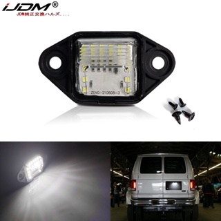 Ijdm หลอดไฟซีนอน LED 3W T10 OEM-Fit 12V สีขาว สําหรับติดป้ายทะเบียนรถยนต์ Ford E150 E250 E350 E450 E550