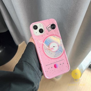 For เคสไอโฟน 14 Pro Max [Shining CD Pink] เคส Phone Case For iPhone 14 Pro Max Plus 13 12 Mini 11 For เคสไอโฟน11 Ins Korean Style Retro Classic Couple Shockproof Protective TPU Cover Shell