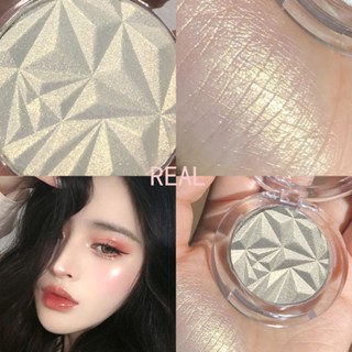 CYREAL✨Cod ดิโอ✨Miss Beauty Highlighter Powder ประกอบด้วย Pearl Moonshine Champagne Violet Shimmer Eye Makeup, Cheek Nose Brightening, Clavicle Brightening