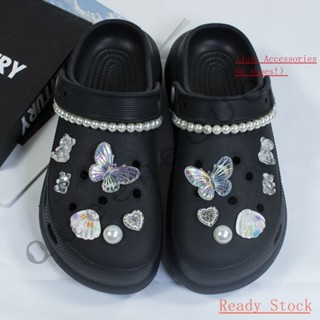 Lovely colorful butterfly CROCS Jibbitz set（ไม่รวมรองเท้า）จิ๊บบิท Jibbitz shoes Charm 3D 🌈ลายการ์ตูนน่ารัก ตัวติดรองเท้ามีรูทุกชนิด