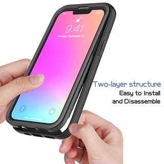 2 In 1 // tow in one Transparent Clear Thickened Shockproof Case for Iphone 11 ProMax 11 Pro Max XsMax XR X Xs 7 8 6 Plus SE2020 Fall Prevention Case Back Cover