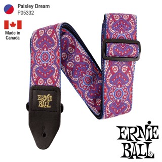 ERNIE BALL® P05332 Paisley Dream Jacquard Strap สายสะพายกีตาร์ 3in1 ลวดลายศิลปะ สำหรับกีตาร์โปร่ง/กีตาร์ไฟฟ้า/กีตาร์เบส รุ่น Classic Jacquard ** Made in Canada **