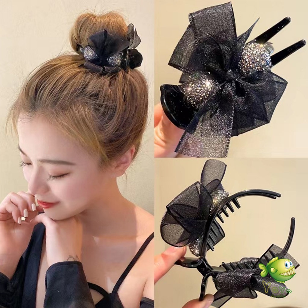 กิ๊ฟหนีบผม ประดับโบว์ และพลอยเทียม กิ๊บติดผมสตรีสไตล์เกาหลี Hair Clips ราคา ถูกที่สุด ดีลบีเคเค แกลเลอรีภาพที่ 3