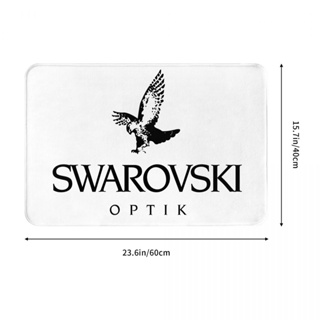 Swarovski (1) พรมเช็ดเท้า ผ้าสักหลาด กันลื่น ดูดซับน้ําได้ดี แห้งเร็ว 16x24 นิ้ว สําหรับห้องน้ํา ห้องนั่งเล่น โซฟา ห้องนอน พร้อมส่ง