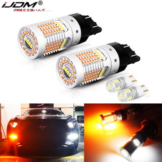 Ijdm หลอดไฟเลี้ยว LED 7443 W21/5W 12V สําหรับ Ford Mustang T10 W5W