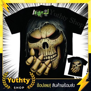 เสื้อ Rock Eagle งานแท้ ลายยมทูต เสื้อยืดเรืองแสง ไม่มีตะเข็บข้าง ใส่ได้ทั้งชายและหญิง