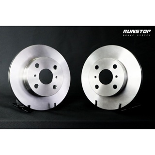 RUNSTOP รันสตอป brake brake disc จานเบรคหน้า แบบเรียบ ขนาดเดิม 238mm. TOYOTA รุ่น COROLLA AE93 EE101 ราคาต่อคู่ เบรก