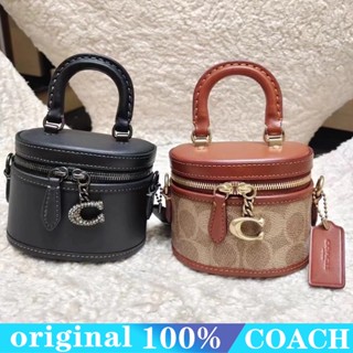 COACH ce768 ce769 Trail กระเป๋าสะพายผู้หญิง/มินิขนาด/กระเป๋าเครื่องสำอางหนังวัว/แฟชั่นคลาสสิก