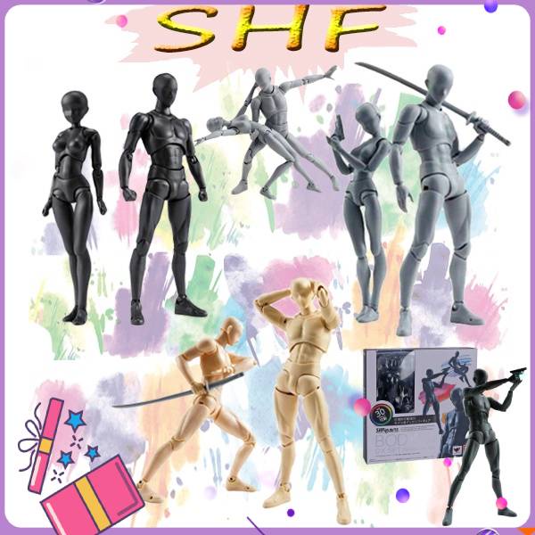 จัดส่งทันที SHF Human Mannequin ฟิกเกอร์ หุ่นโมเดล ชาย หญิง หุ่นฟิกเกอร์มนุษย์ ขยับได้ สําหรับศิลปิน