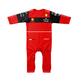 ใหม่ ชุดจั๊มสูทรอมเปอร์ F1 Racing F1-75 16-55 หลา สีแดง สําหรับเด็ก 2023