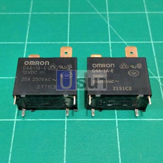 รีเลย์ Relay OMRON Plug In คอยล์ 12VDC 24VDC 4P 20A 250VAC **ของแท้** #G4A-1A-E OMRON (1 ตัว)