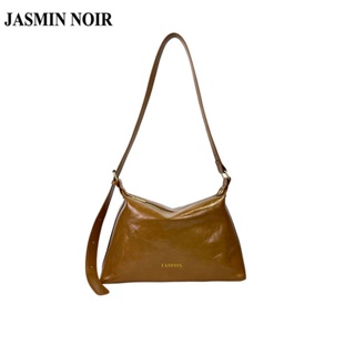 Jasmin NOIR กระเป๋าสะพายไหล่ หนัง PU ทรงเมสเซนเจอร์ ขนาดใหญ่ สไตล์โบฮีเมียน สําหรับผู้หญิง