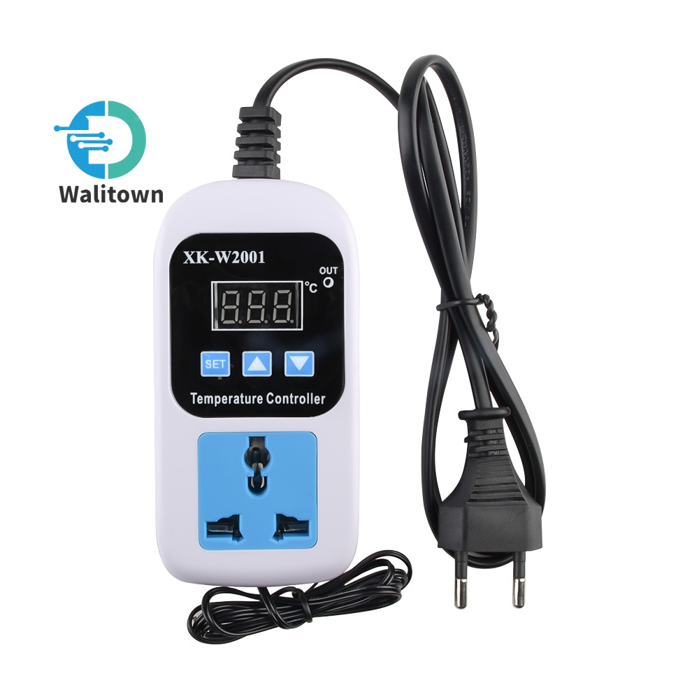 Xk-w2001 110-220V เครื่องควบคุมอุณหภูมิไมโครคอมพิวเตอร์ดิจิทัล สีแดง