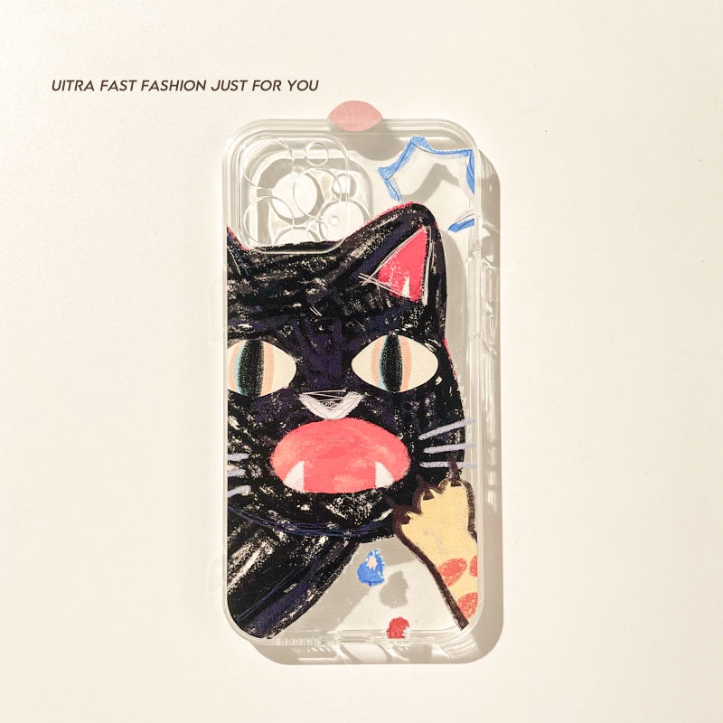 Graffiti Cat Phone Case For Iphone12/13/14pro Phone Case XR  6Plus