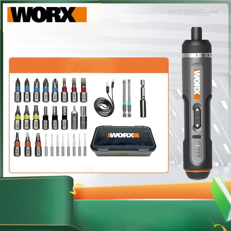 Worx 4V WX242 ชุดไขควงไฟฟ้า แมนนวล อัตโนมัติ All-in-one ไร้สาย แม่นยํา เครื่องมือในครัวเรือน