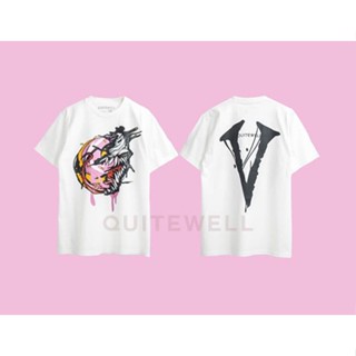 พร้อมส่ง ผ้าฝ้ายบริสุทธิ์ QWT89-2 V SWEET WHITE T-shirt