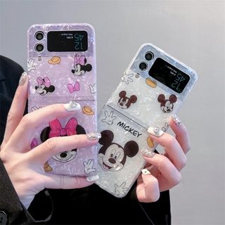 Luxury DIY Shells Mickey pattern phone case cover For Samsung Galaxy Z Flip4 Z Flip3 5G shockproof Phone case For Galaxy Z Flip 4 New style protection phone case