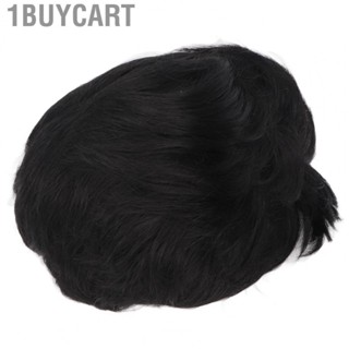 1buycart Male Layered Wig  Fashionable Adjustable Soft Touch High Temperature Silk Mens Short Black Wig  for Cosplay