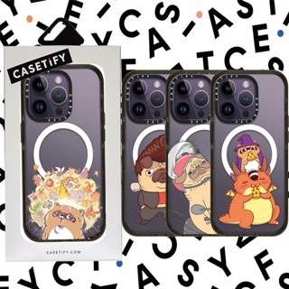CASETIFY เคสโทรศัพท์มือถืออะคริลิค กันกระแทก ลายการ์ตูนปั๊กสร้างสรรค์ สําหรับ IPhone 14 Pro MAX 11 12 13 Pro MAX 14 Plus【Fashion play cool pug】